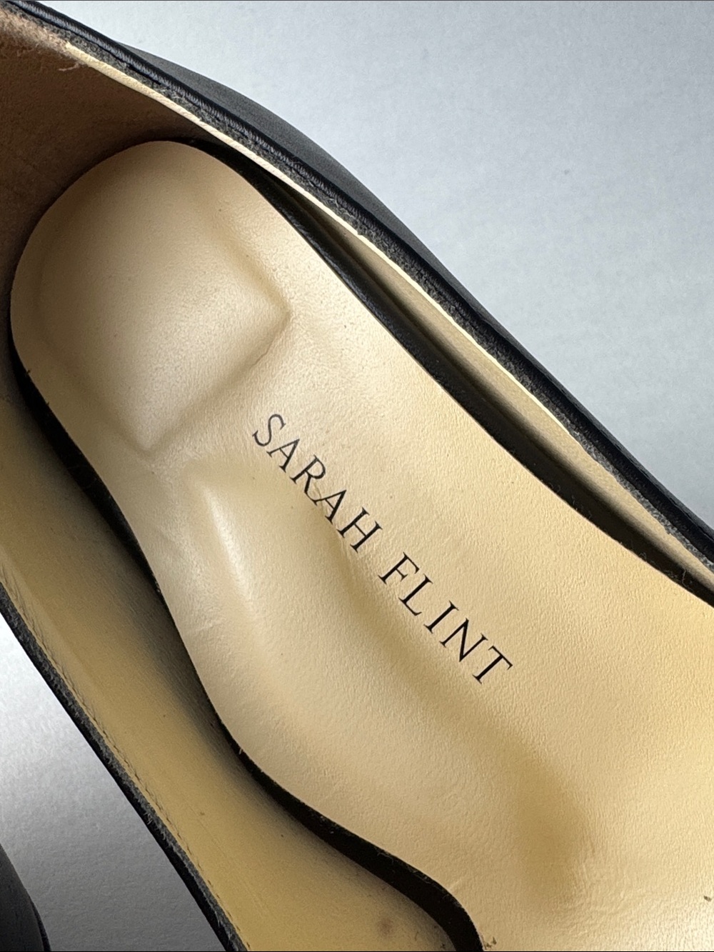 BRAND NEW Sarah Flint Perfect Pump 85 in Black Calf - Classic Pointed-Toe Heel - Picture 10 of 16